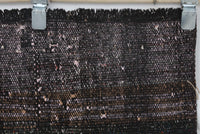 Vintage Turkish Wool Cotton Flatweave Runner Rug, Black Red Striped (2x12) - photo 4 of 10