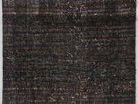 Vintage Turkish Wool Cotton Flatweave Runner Rug, Black Red Striped (2x12) - photo 6 of 10