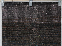Vintage Turkish Wool Cotton Flatweave Runner Rug, Black Red Striped (2x12) - photo 5 of 10