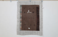Vintage Turkish Tapestry Rug, Brown Solid Wall Hanging (3'5" x 4'6") - photo 2 of 9