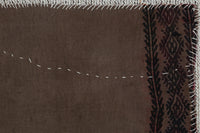 Vintage Turkish Tapestry Rug, Brown Solid Wall Hanging (3'4" x 4'5") - photo 4 of 7