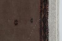 Vintage Turkish Tapestry Rug, Brown Solid Wall Hanging (3'4" x 4'5") - photo 7 of 7