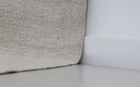Vintage Turkish Hemp Rug, White Beige Striped (5x8) - photo 7 of 9