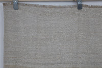 Vintage Turkish Hemp Rug, White Beige Striped (5x8) - photo 2 of 9