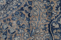Vintage Turkish Tapestry Rug, Blue Beige Floral Wall Hanging (3'5" x 4'5") - photo 6 of 9