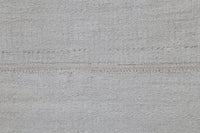 Vintage Turkish Wool Hemp Runner Rug, Black White Striped Minimalist (2x6) - photo 8 of 9
