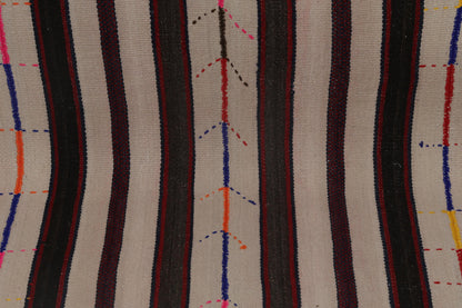 5x8 Vintage Turkish Kilim Runner Rug,  Striped Rug, Handmade Cotton Flatweave