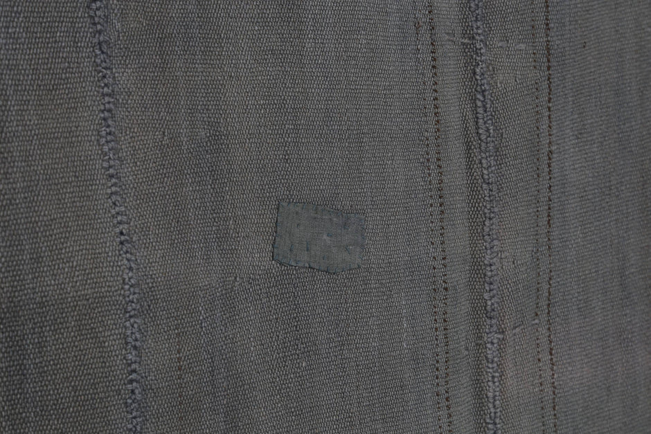 5x7 Vintage Hemp Rug, Gray Minimalist Flatweave Area Rug, Handmade Turkish Hemp Floor Decor