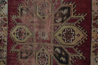 Vintage Turkish Tapestry Rug, Red Brown Medallion Wall Hanging (3'5" x 4'5") - photo 7 of 9