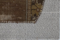 Vintage Turkish Tapestry Rug, Brown Floral Wall Hanging (3'5" x 4'3") - photo 7 of 9