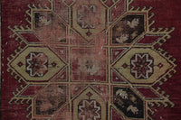 Vintage Turkish Tapestry Rug, Red Brown Medallion Wall Hanging (3'5" x 4'5") - photo 5 of 9