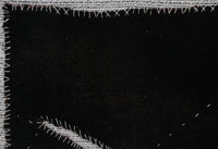 Vintage Turkish Tapestry Rug, Black Solid Wall Hanging (3'5" x 4'6") - photo 4 of 9