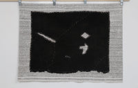 Vintage Turkish Tapestry Rug, Black Solid Wall Hanging (3'5" x 4'6") - photo 2 of 9