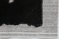 Vintage Turkish Tapestry Rug, Black Solid Wall Hanging (3'5" x 4'6") - photo 8 of 9