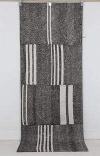 Vintage Turkish Wool Cotton Kilim Runner Rug, Black White (2x7) - photo 2 of 10