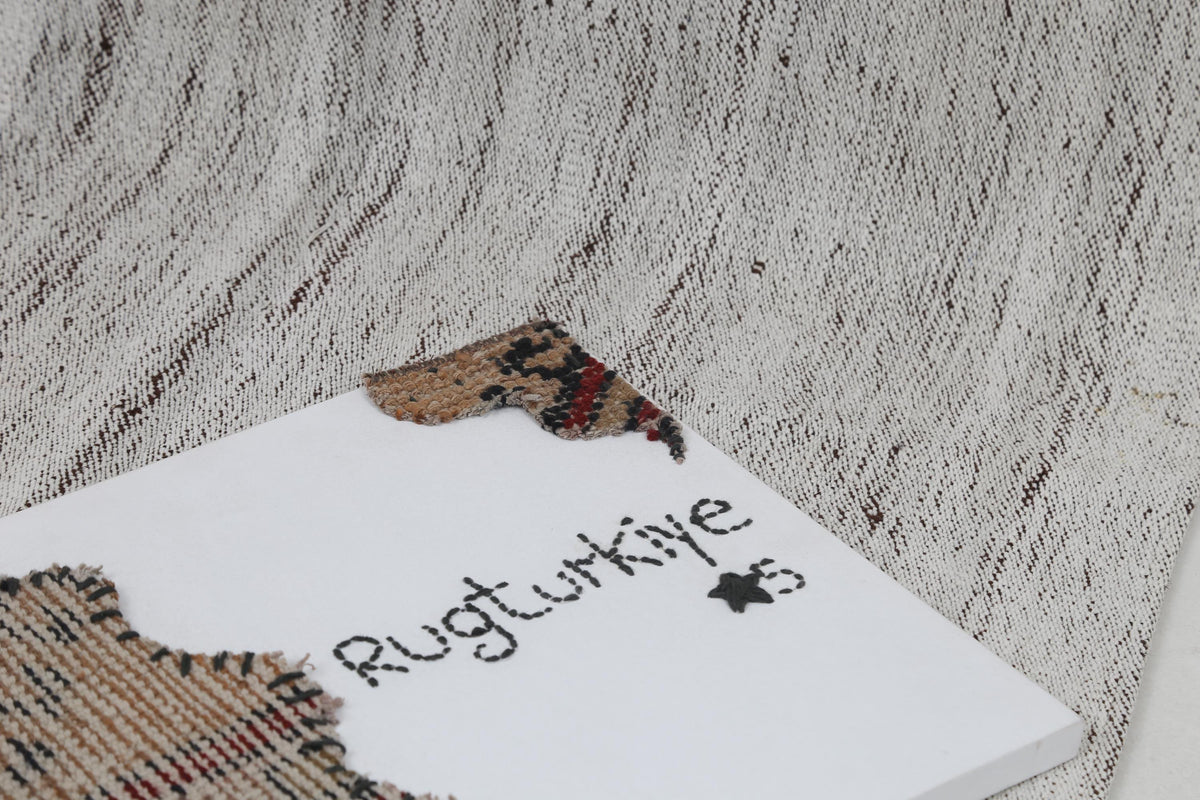 3x10 Vintage Turkish Flatweave Runner Rug, Minimalist Black and White Wool Hallway Rug, Handmade Long Kilim
