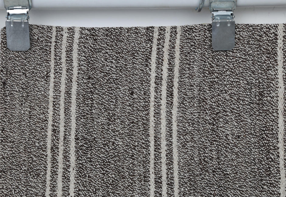 2x6 Vintage Turkish Flatweave Runner Rug, Handmade Wool Hallway Rug, Gray Striped Kilim Runner, Minimalist Entryway Carpet