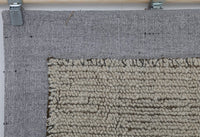 Vintage Turkish Tapestry Rug, Beige Blue Textured Wall Hanging (3'5" x 4'1") - photo 3 of 9