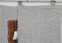 Vintage Turkish Tapestry Rug, Red Orange Striped Wall Hanging (3'6" x 4'1") - photo 10 of 10