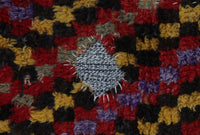 Vintage Turkish Tapestry Rug, Red Orange Chevron, Cotton Wool Wall Hanging (3'6" x 4'2") No. 248774 - photo 7 of 9