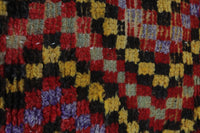 Vintage Turkish Tapestry Rug, Red Orange Chevron, Cotton Wool Wall Hanging (3'6" x 4'2") No. 248774 - photo 6 of 9