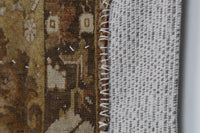 Vintage Turkish Tapestry Rug, Brown Floral Wall Hanging (3'5" x 4'3") - photo 5 of 9