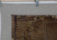 Vintage Turkish Tapestry Rug, Brown Floral Wall Hanging (3'5" x 4'3") - photo 3 of 9