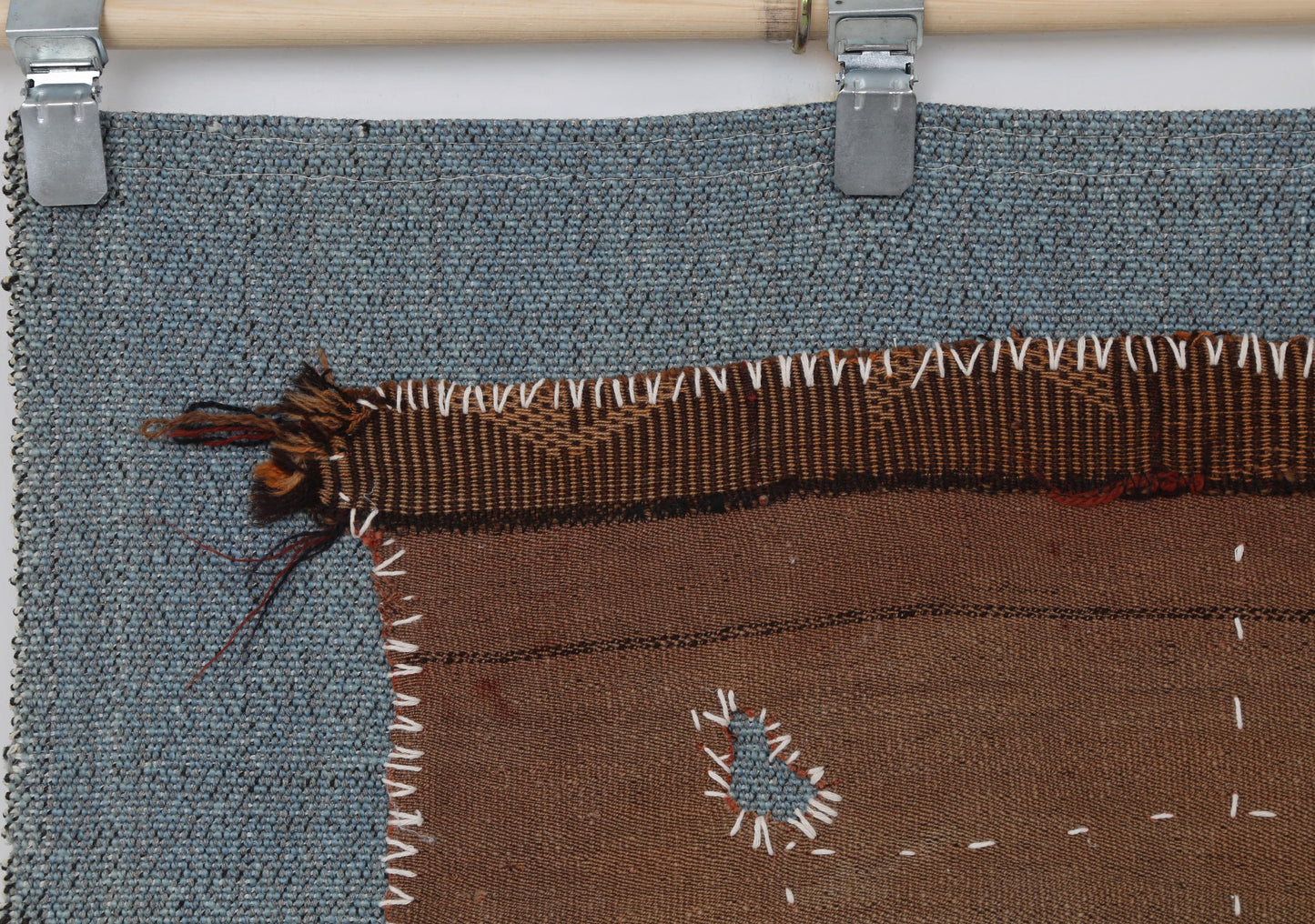 3x4 Handmade Wool Tapestry Rug, Turkish Textile Wall Hanging, One of a Kind Fiber Art