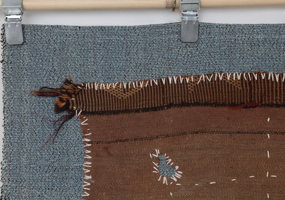 3x4 Handmade Wool Tapestry Rug, Turkish Textile Wall Hanging, One of a Kind Fiber Art