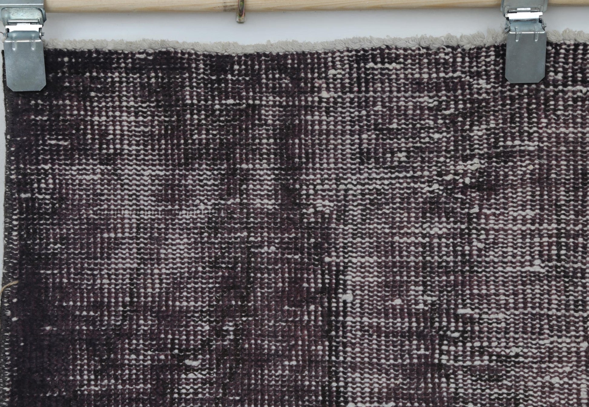 3x10 Vintage Turkish Runner Rug, Handmade Purple Overdyed Wool Runner, Minimalist Hallway Rug