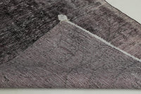 Vintage Turkish Wool Overdyed Runner Rug, Purple Minimalist (3x10) - photo 9 of 9