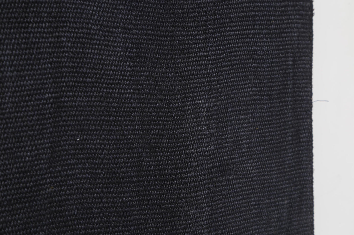 3x4 Vintage Turkish Hemp Rug, Handmade Dark Blue Minimalist Small Area Rug, Solid Hemp Entryway Rug