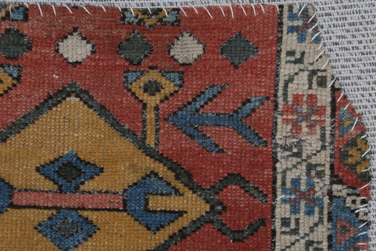 3x4 Handmade Wool Tapestry Rug, Turkish Textile Wall Hanging, One of a Kind Fiber Art