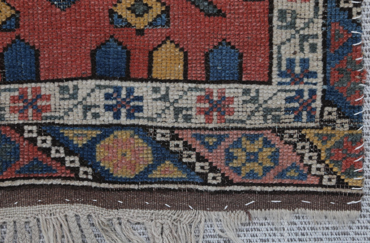 3x4 Handmade Wool Tapestry Rug, Turkish Textile Wall Hanging, One of a Kind Fiber Art