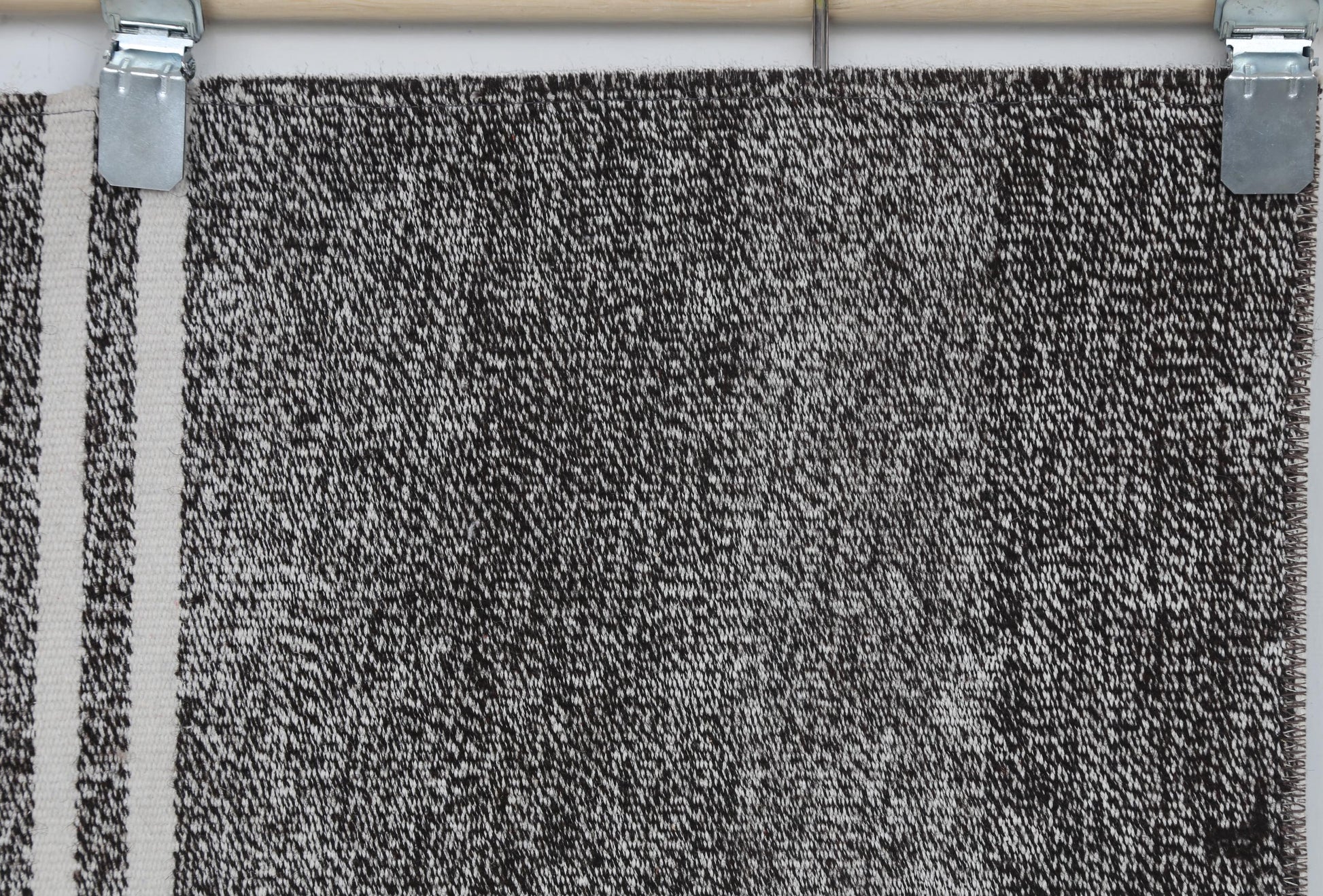 2x7 Vintage Turkish Flatweave Runner Rug, Black White Patchwork Kilim Runner, Handmade Cotton Wool Hallway Rug