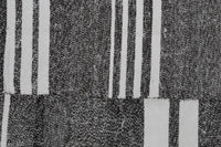 Vintage Turkish Wool Cotton Kilim Runner Rug, Black White (2x7) - photo 6 of 10