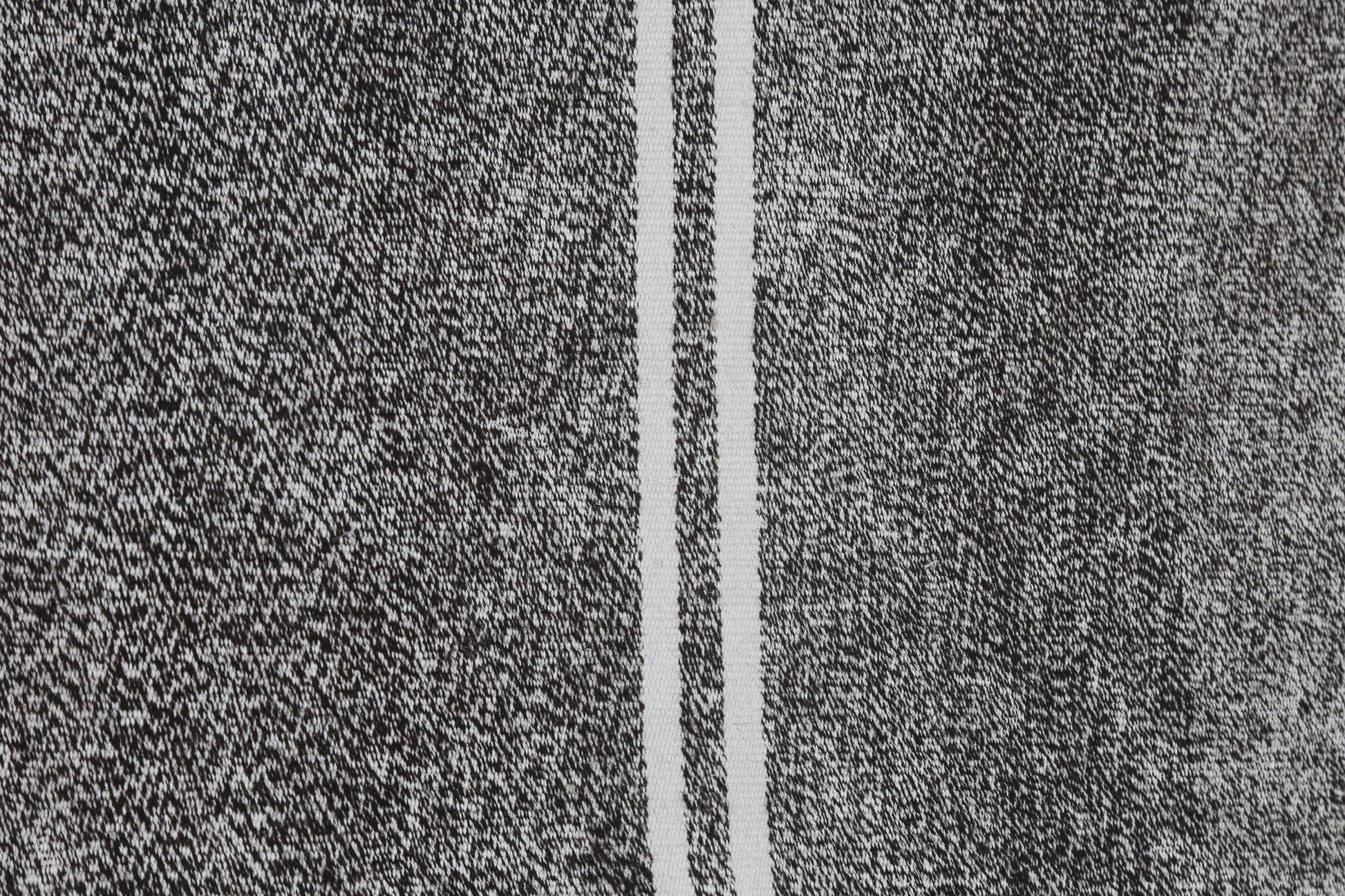 2x7 Vintage Turkish Flatweave Runner Rug, Black White Patchwork Kilim Runner, Handmade Cotton Wool Hallway Rug