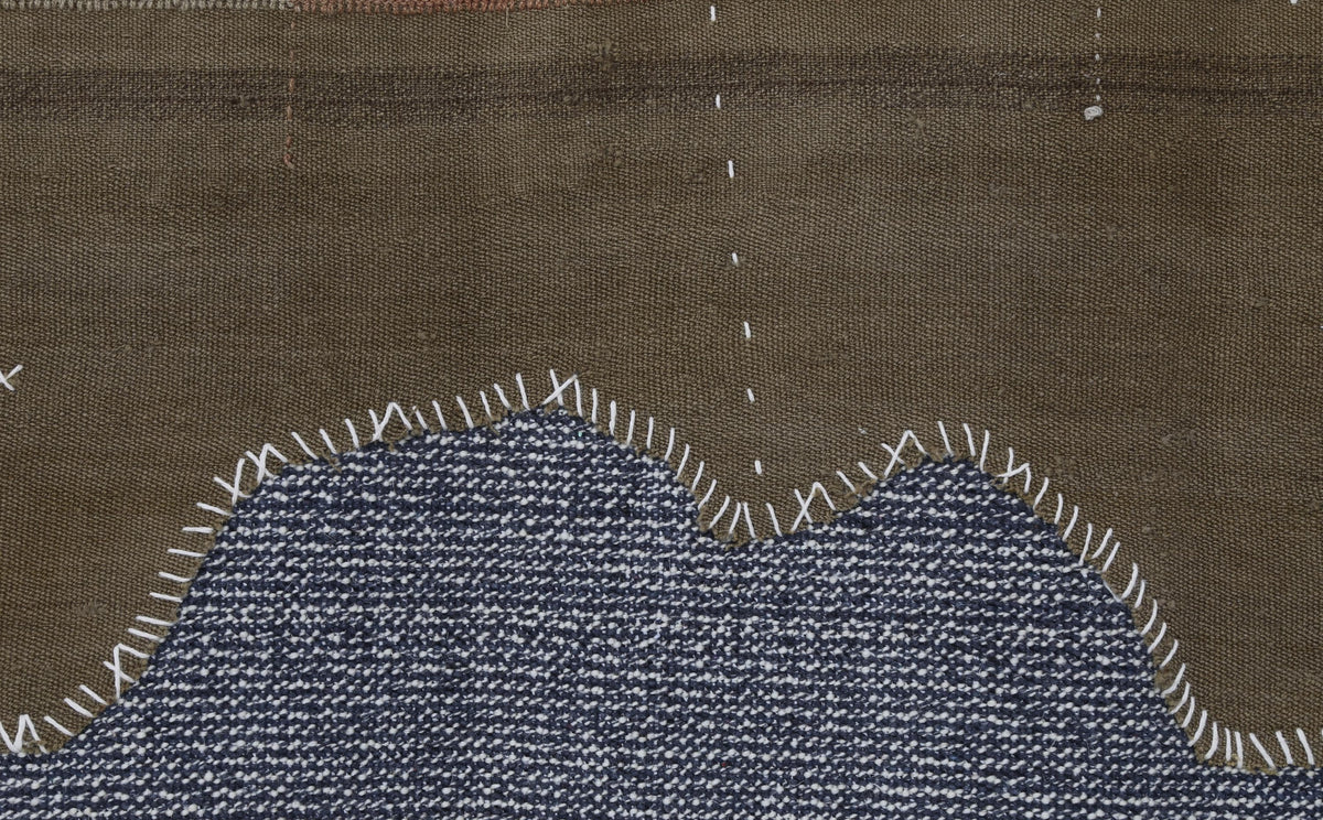 3x4 Handmade Wool Tapestry Rug, Turkish Textile Wall Hanging, One of a Kind Fiber Art,