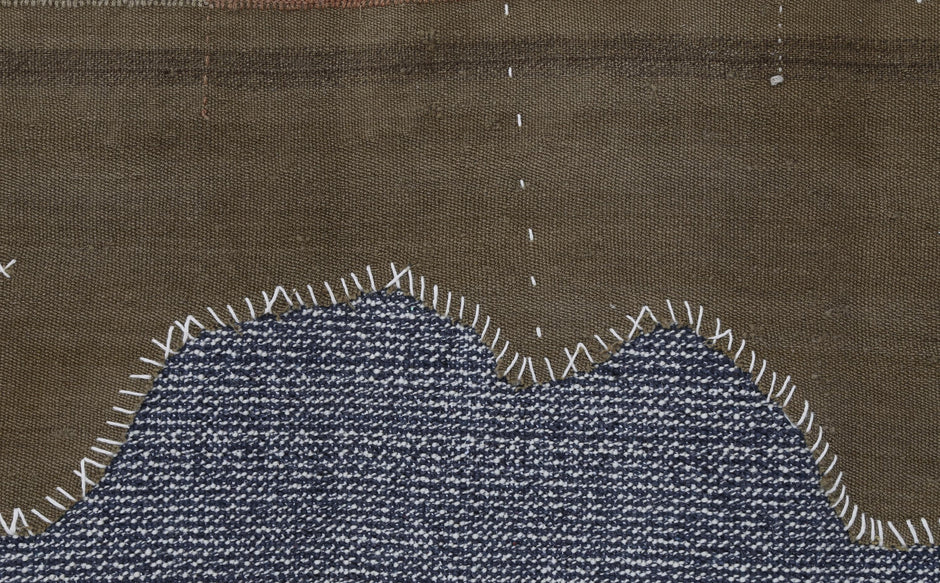 3x4 Handmade Wool Tapestry Rug, Turkish Textile Wall Hanging, One of a Kind Fiber Art,