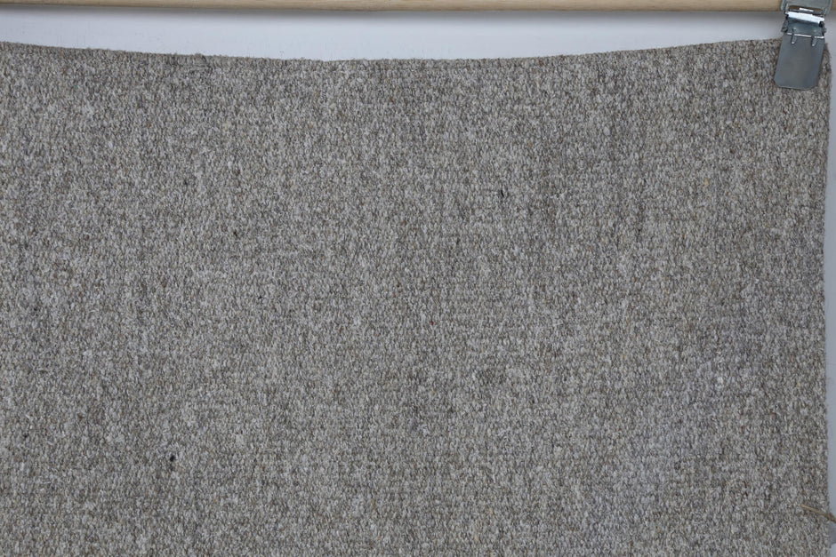 6x8 Vintage Turkish Flatweave Rug, Handmade Neutral Brown Wool Kilim, Minimalist Area Rug