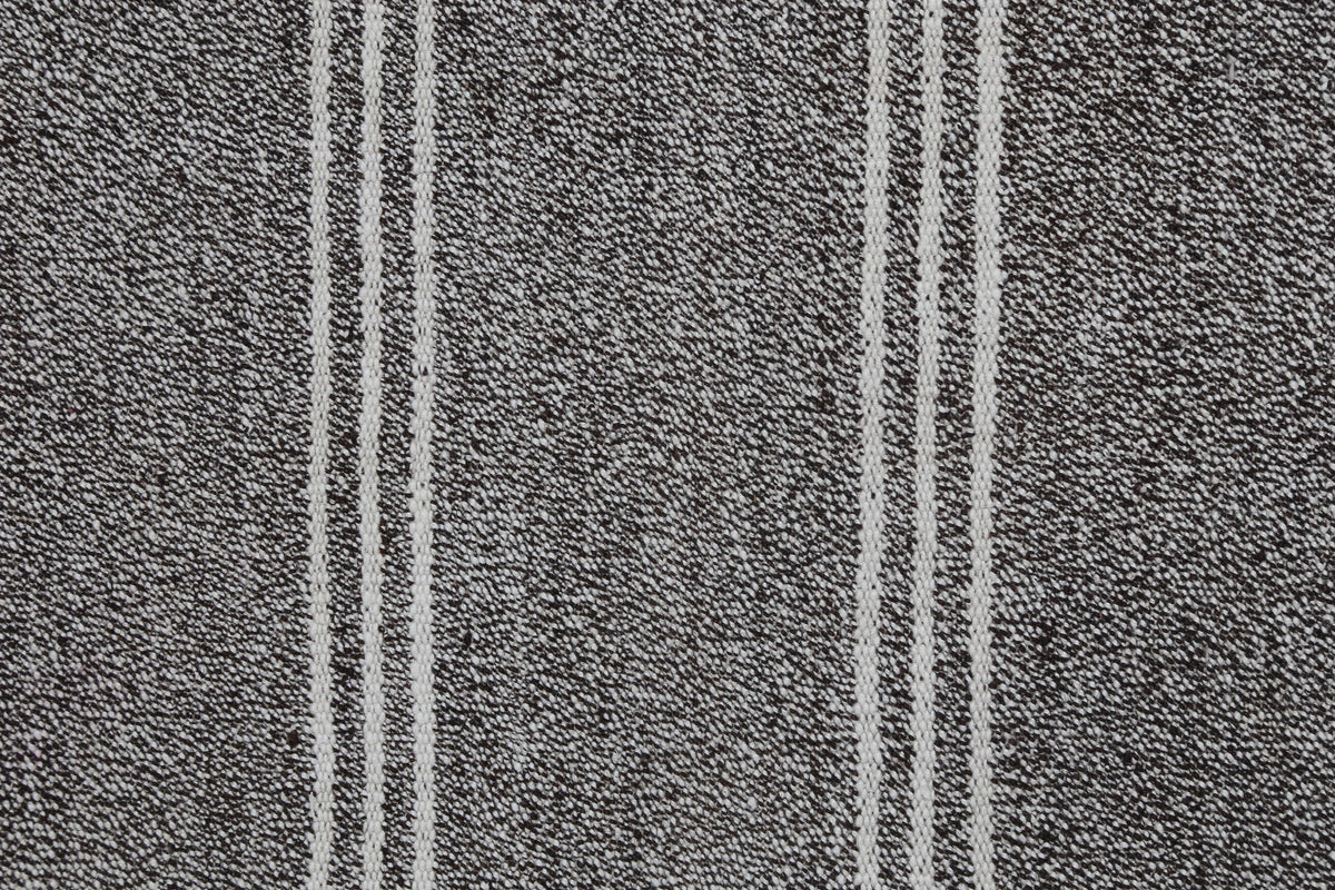 2x6 Vintage Turkish Flatweave Runner Rug, Handmade Wool Hallway Rug, Gray Striped Kilim Runner, Minimalist Entryway Carpet