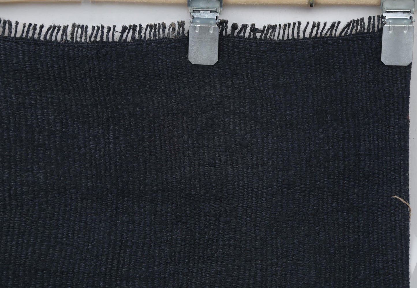 2x8 Vintage Turkish Hemp Runner Rug, Handmade Dark Blue Minimalist Hallway Rug, Narrow Rustic Hemp Carpet