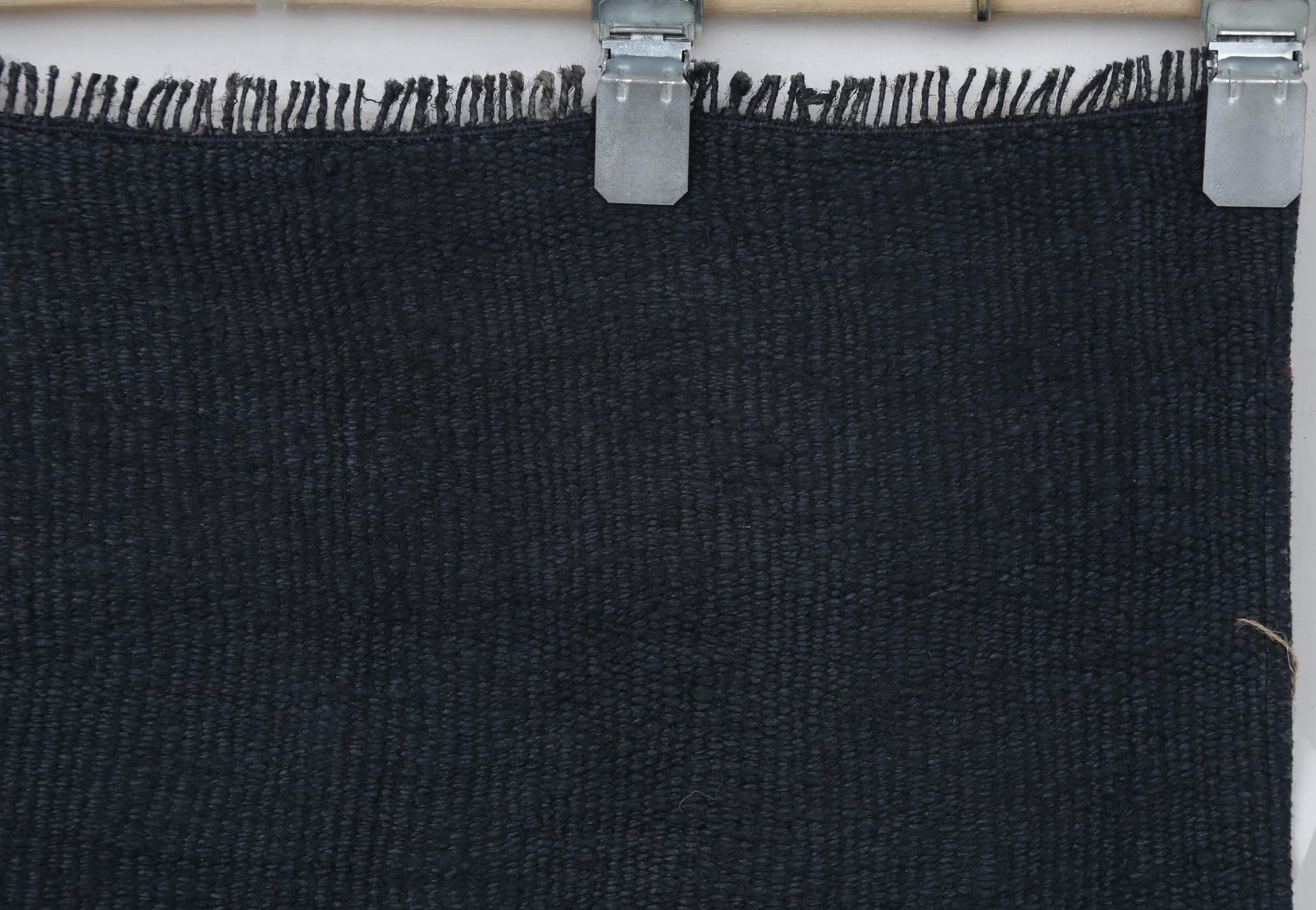 2x8 Vintage Turkish Hemp Runner Rug, Handmade Dark Blue Minimalist Hallway Rug, Narrow Rustic Hemp Carpet