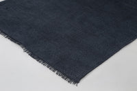 Vintage Turkish Hemp Runner Rug, Dark Blue Minimalist (2x8) - photo 8 of 9