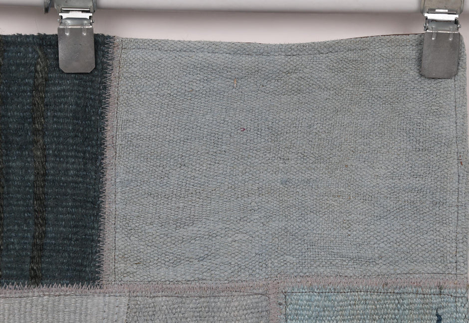 2x7 Handmade Hemp Patchwork Runner Rug, Vintage Turkish Hallway Rug, One of a Kind Entryway Carpet
