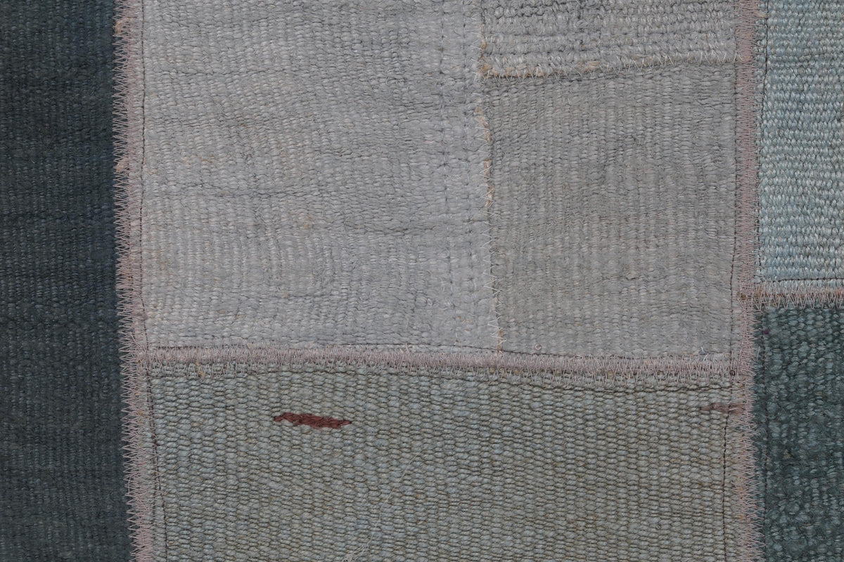 2x7 Handmade Hemp Patchwork Runner Rug, Vintage Turkish Hallway Rug, One of a Kind Entryway Carpet
