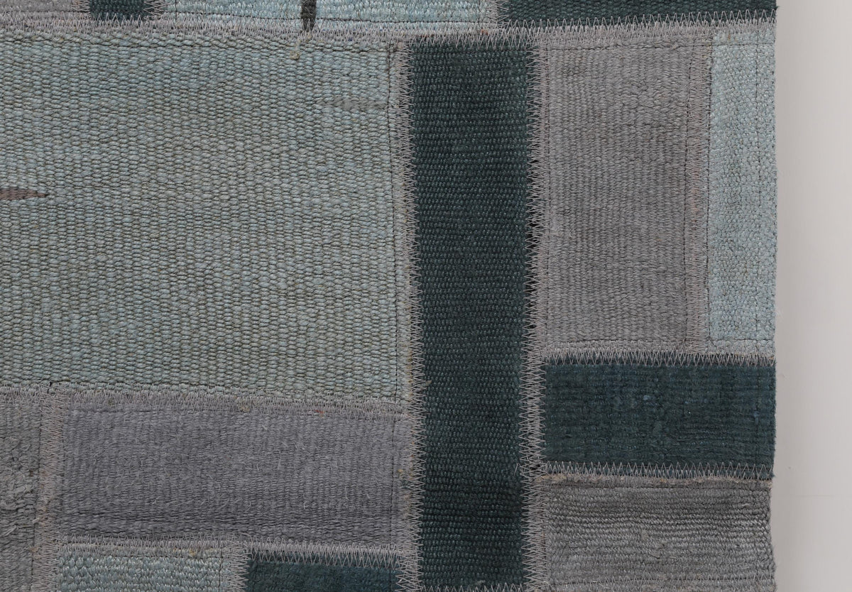 2x7 Handmade Hemp Patchwork Runner Rug, Vintage Turkish Hallway Rug, One of a Kind Entryway Carpet