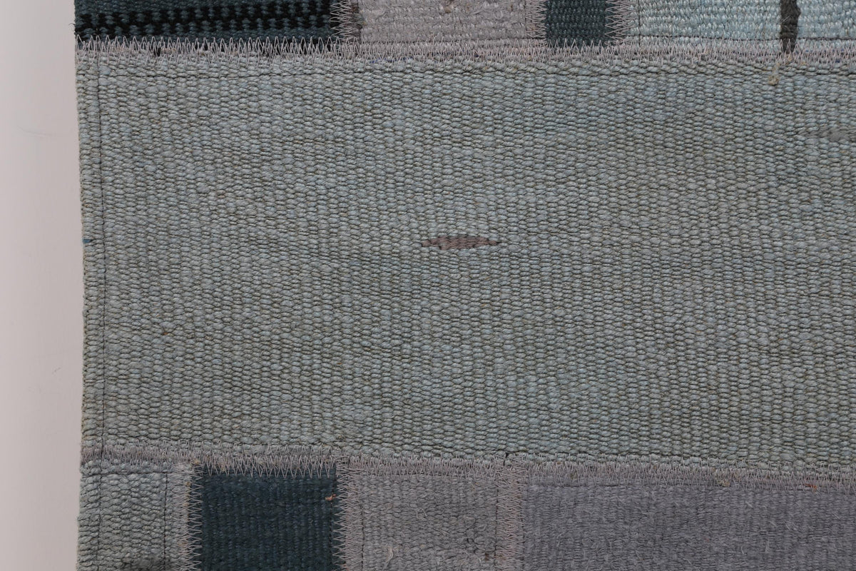 2x7 Handmade Hemp Patchwork Runner Rug, Vintage Turkish Hallway Rug, One of a Kind Entryway Carpet