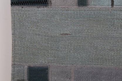 2x7 Handmade Hemp Patchwork Runner Rug, Vintage Turkish Hallway Rug, One of a Kind Entryway Carpet
