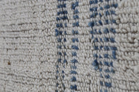 Vintage Turkish Tapestry Rug, Beige Blue Textured Wall Hanging (3'5" x 4'1") - photo 7 of 9